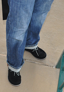 Wearing Vivo Barefoot shoes