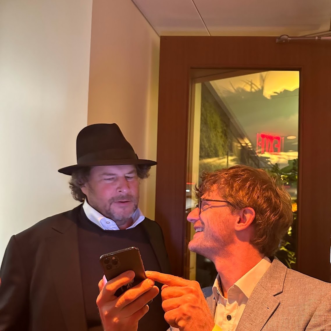 A photo I took of Marc Benioff with Richard Socher, discussing upcoming you.com product features A photo I took of Marc Benioff with Richard Socher, discussing upcoming you.com product features